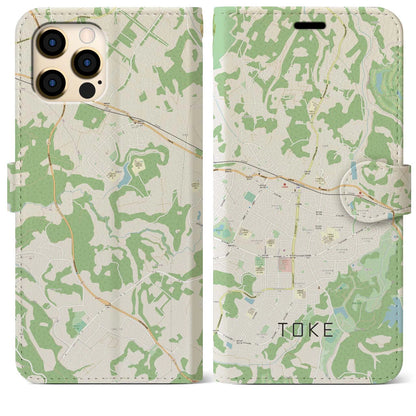 【土気（千葉県）】地図柄iPhoneケース（手帳タイプ）ナチュラル・iPhone 12 Pro Max 用