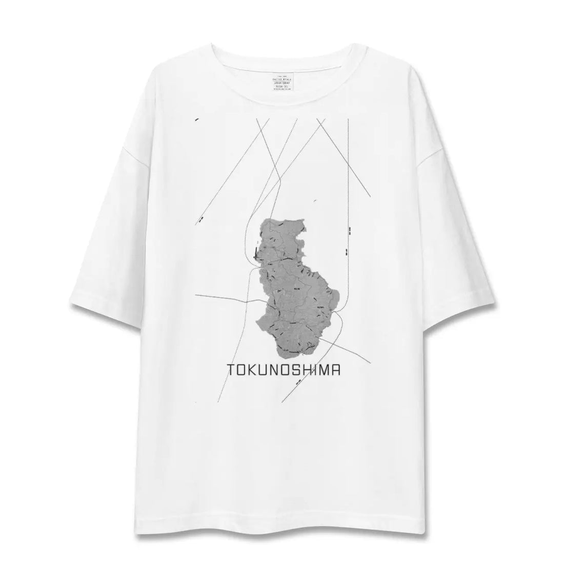 【徳之島(鹿児島県)】地図柄ビッグシルエットTシャツ