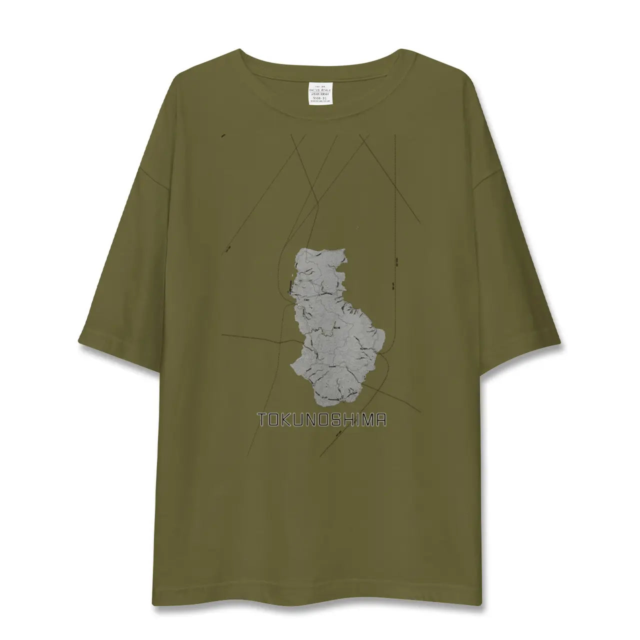 【徳之島（鹿児島県）】地図柄ビッグシルエットTシャツ