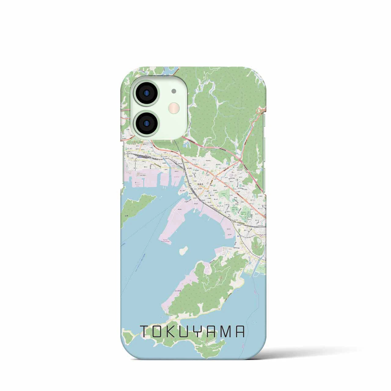 【徳山】地図柄iPhoneケース（バックカバータイプ・ナチュラル）iPhone 12 mini 用