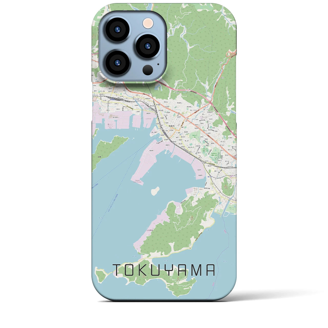 【徳山】地図柄iPhoneケース（バックカバータイプ・ナチュラル）iPhone 13 Pro Max 用
