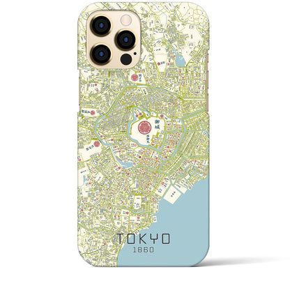 【東京1860】地図柄iPhoneケース（バックカバータイプ・ナチュラル）iPhone 12 Pro Max 用