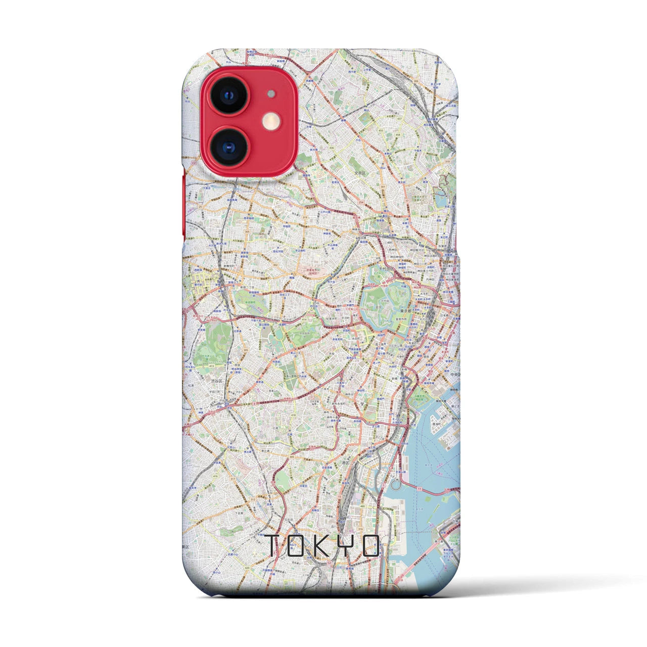 【東京2】地図柄iPhoneケース（バックカバータイプ・ナチュラル）iPhone 11 用