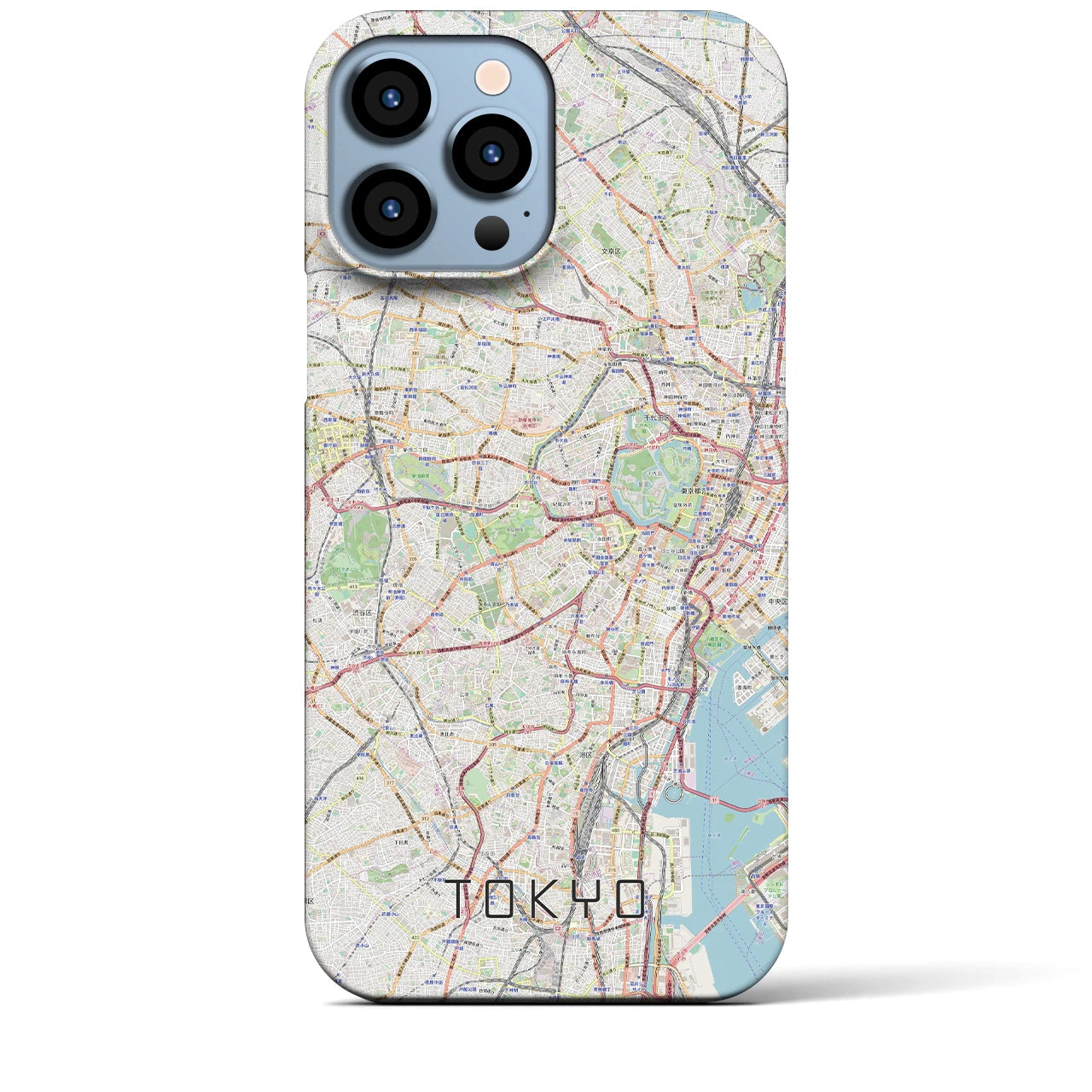 【東京2】地図柄iPhoneケース（バックカバータイプ・ナチュラル）iPhone 13 Pro Max 用