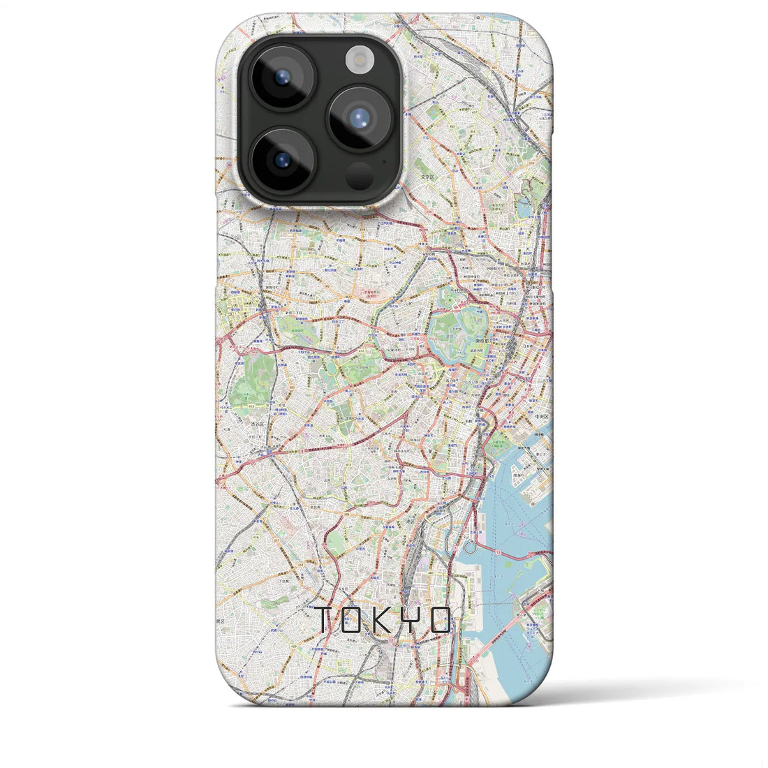 【東京2】地図柄iPhoneケース（バックカバータイプ・ナチュラル）iPhone 15 Pro Max 用