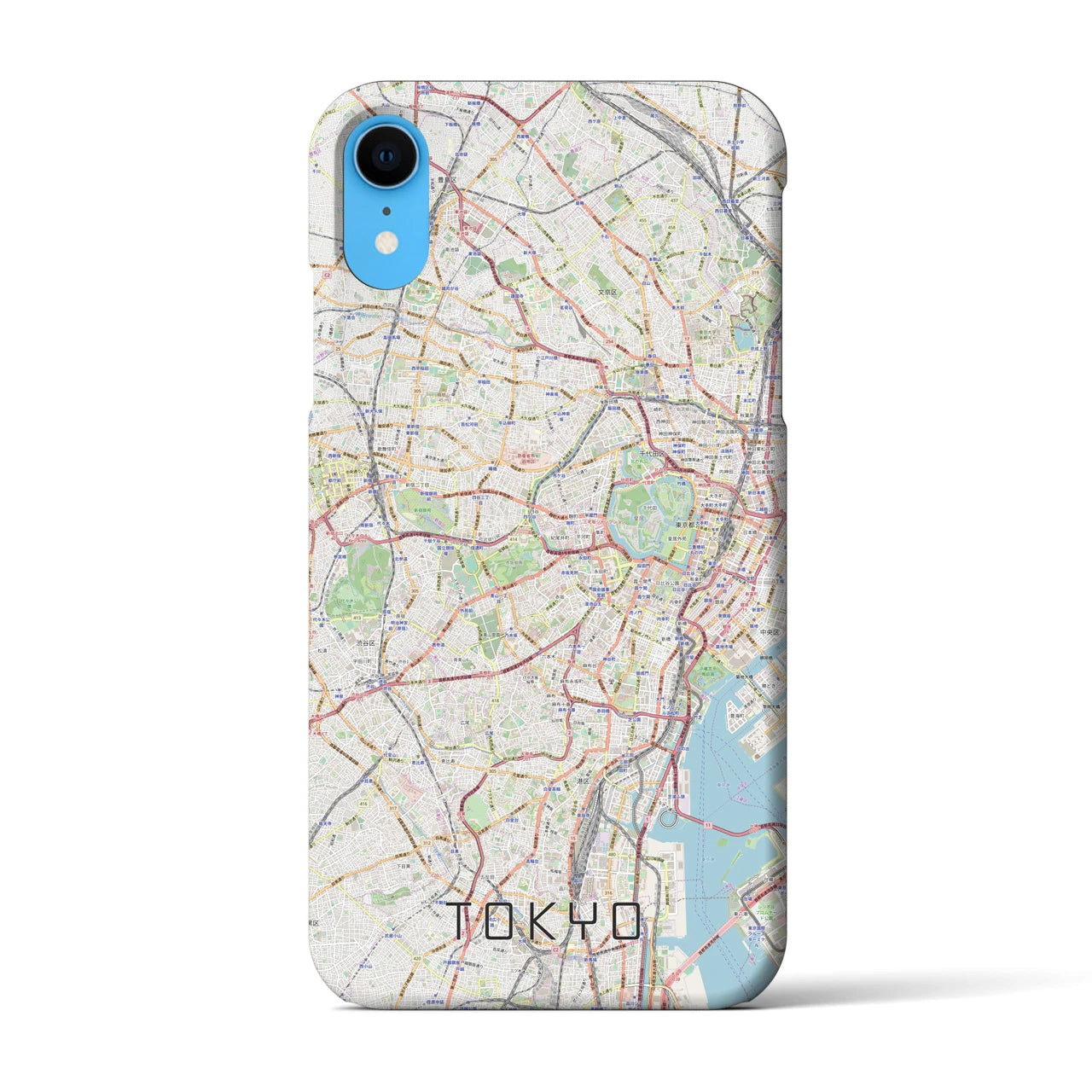 【東京2】地図柄iPhoneケース（バックカバータイプ・ナチュラル）iPhone XR 用