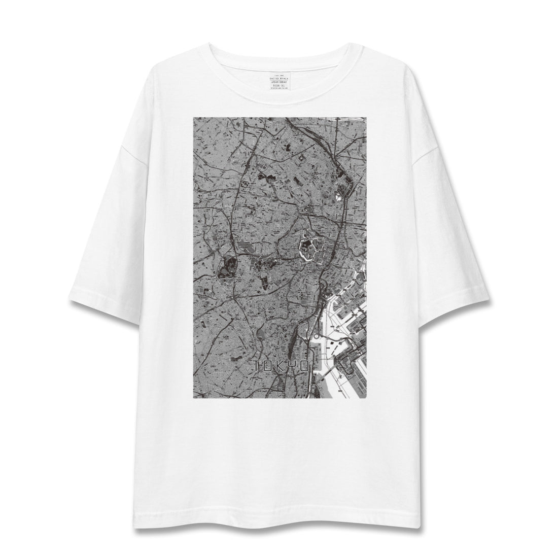 【東京2(東京都)】地図柄ビッグシルエットTシャツ
