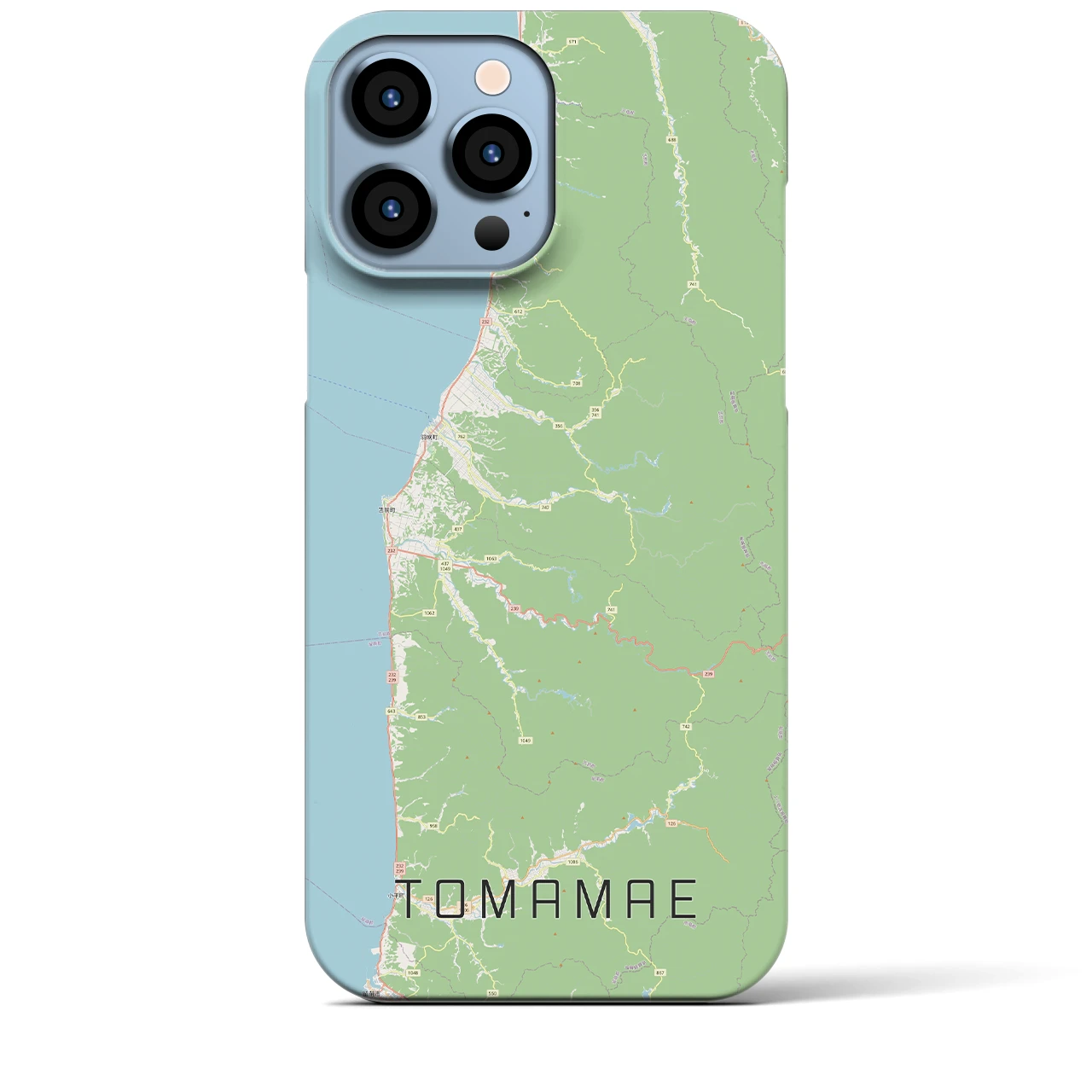 【苫前】地図柄iPhoneケース（バックカバータイプ・ナチュラル）iPhone 13 Pro Max 用