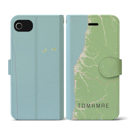 【苫前（北海道）】地図柄iPhoneケース（手帳タイプ）ナチュラル・iPhone SE（第3 / 第2世代） / 8 / 7 / 6s / 6 用