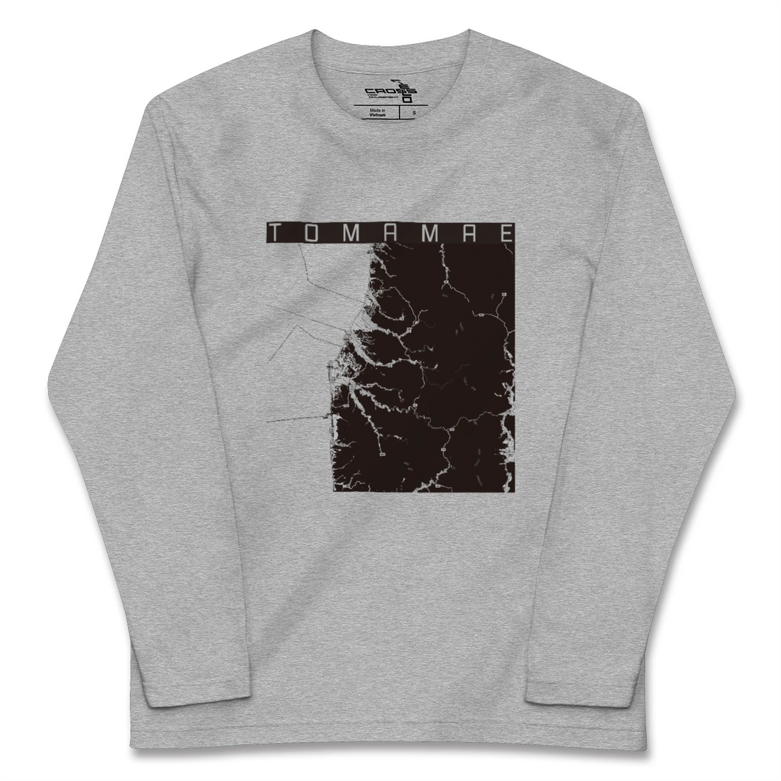 【苫前(北海道)】地図柄ロングスリーブTシャツ