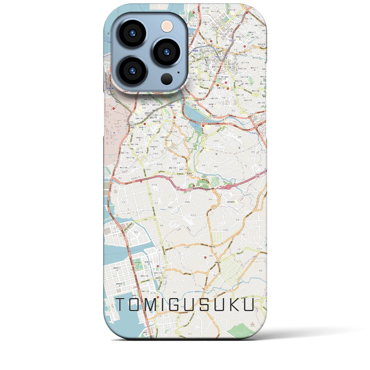 【豊見城】地図柄iPhoneケース（バックカバータイプ・ナチュラル）iPhone 13 Pro Max 用