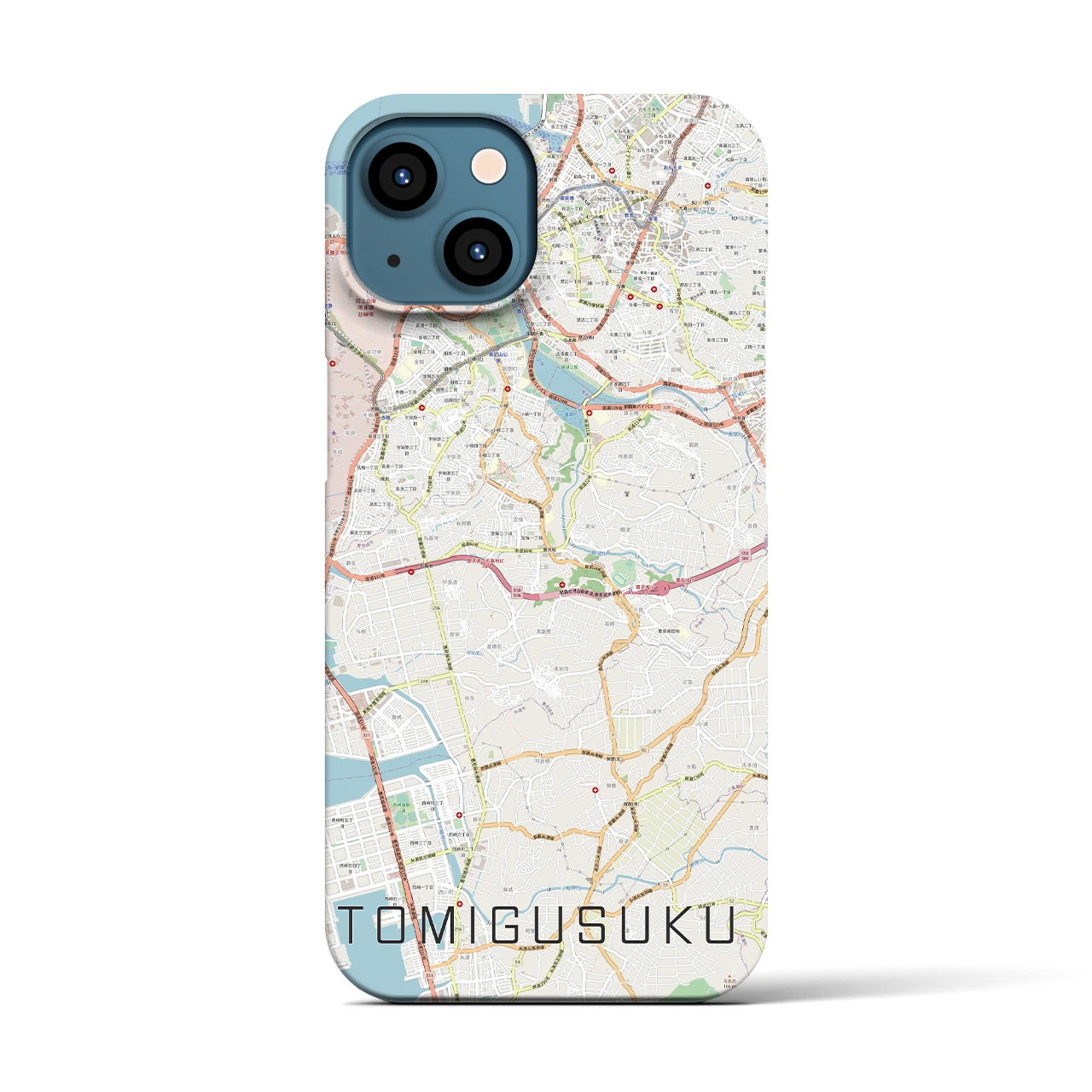 【豊見城】地図柄iPhoneケース（バックカバータイプ・ナチュラル）iPhone 13 用