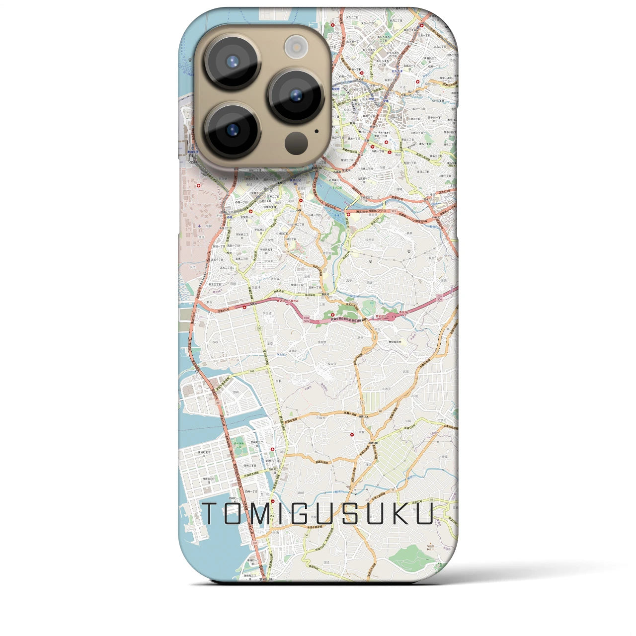 【豊見城】地図柄iPhoneケース（バックカバータイプ・ナチュラル）iPhone 14 Pro Max 用