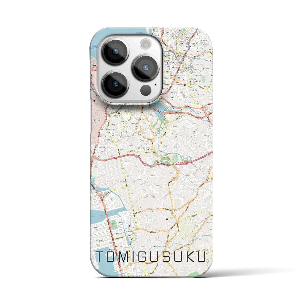 【豊見城】地図柄iPhoneケース（バックカバータイプ・ナチュラル）iPhone 14 Pro 用