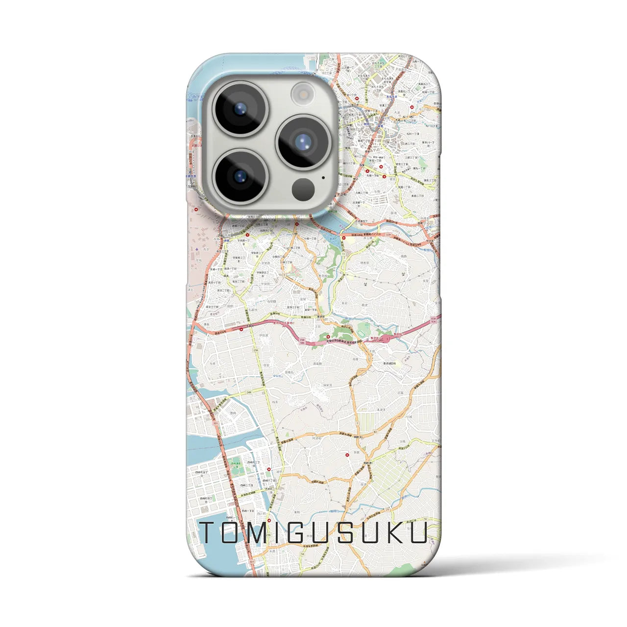 【豊見城】地図柄iPhoneケース（バックカバータイプ・ナチュラル）iPhone 15 Pro 用