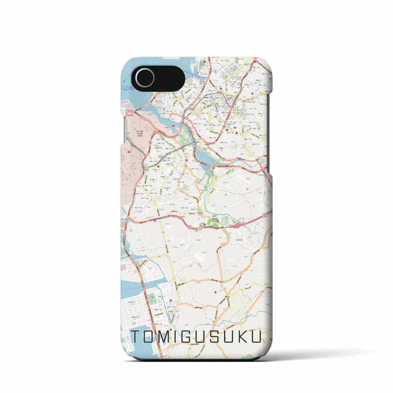 【豊見城】地図柄iPhoneケース（バックカバータイプ・ナチュラル）iPhone SE（第3 / 第2世代） / 8 / 7 / 6s / 6 用