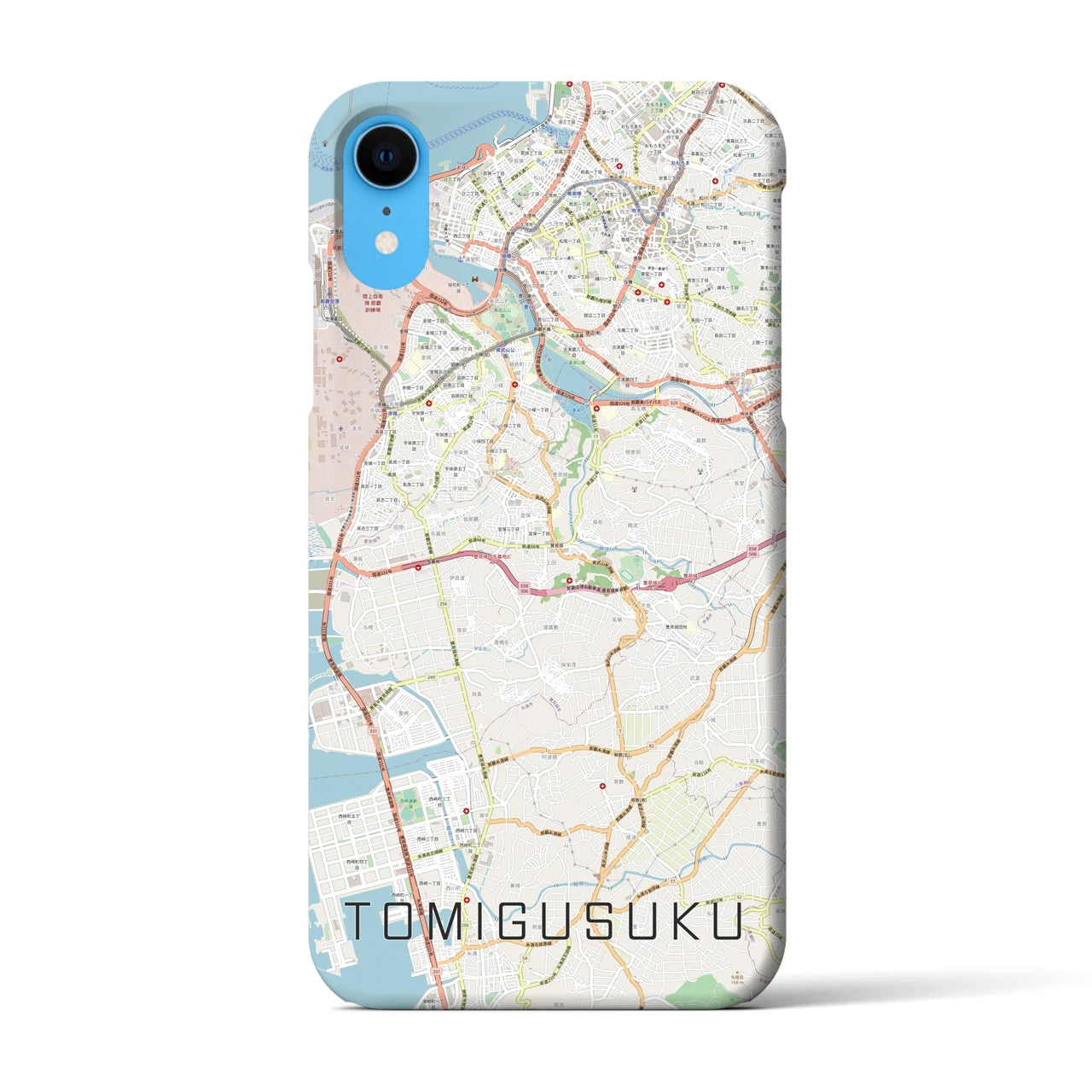 【豊見城】地図柄iPhoneケース（バックカバータイプ・ナチュラル）iPhone XR 用
