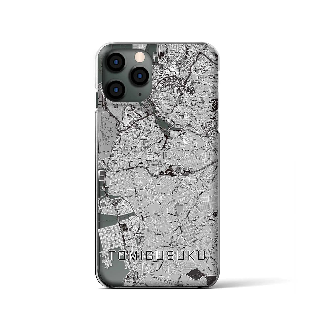 【豊見城】地図柄iPhoneケース（クリアタイプ・モノトーン）iPhone 11 Pro 用