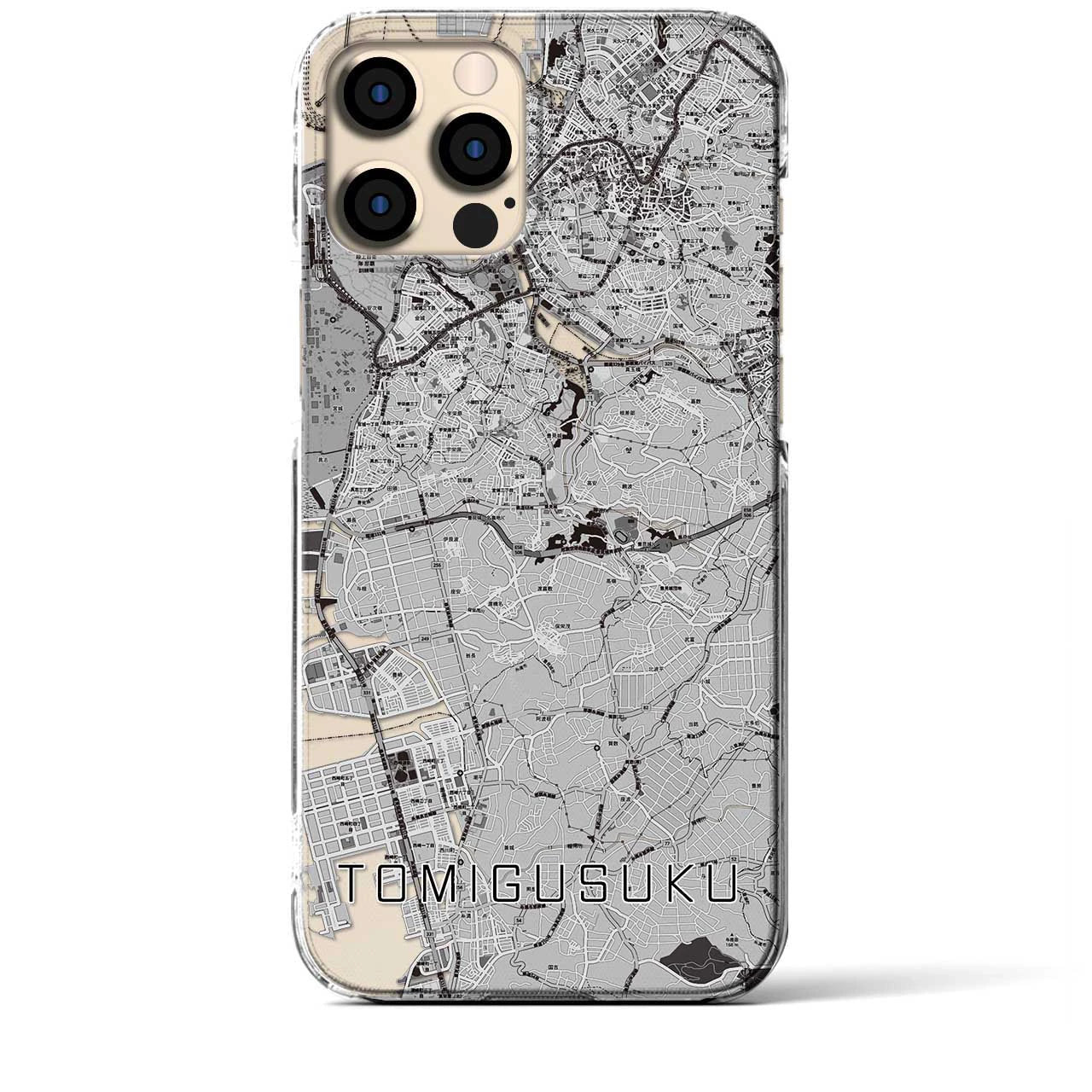 【豊見城】地図柄iPhoneケース（クリアタイプ・モノトーン）iPhone 12 Pro Max 用