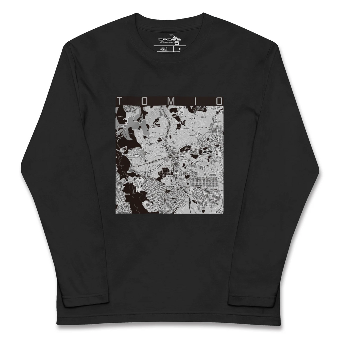 【富雄(奈良県)】地図柄ロングスリーブTシャツ