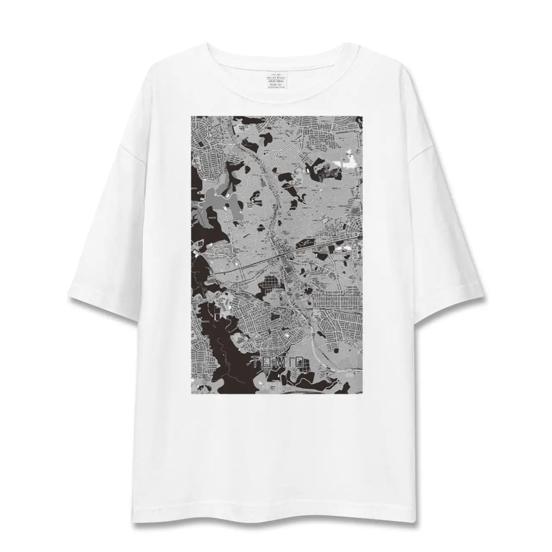 【富雄(奈良県)】地図柄ビッグシルエットTシャツ