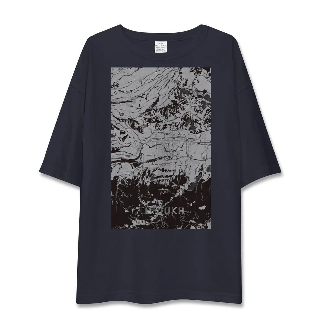 【富岡（群馬県）】地図柄ビッグシルエットTシャツ