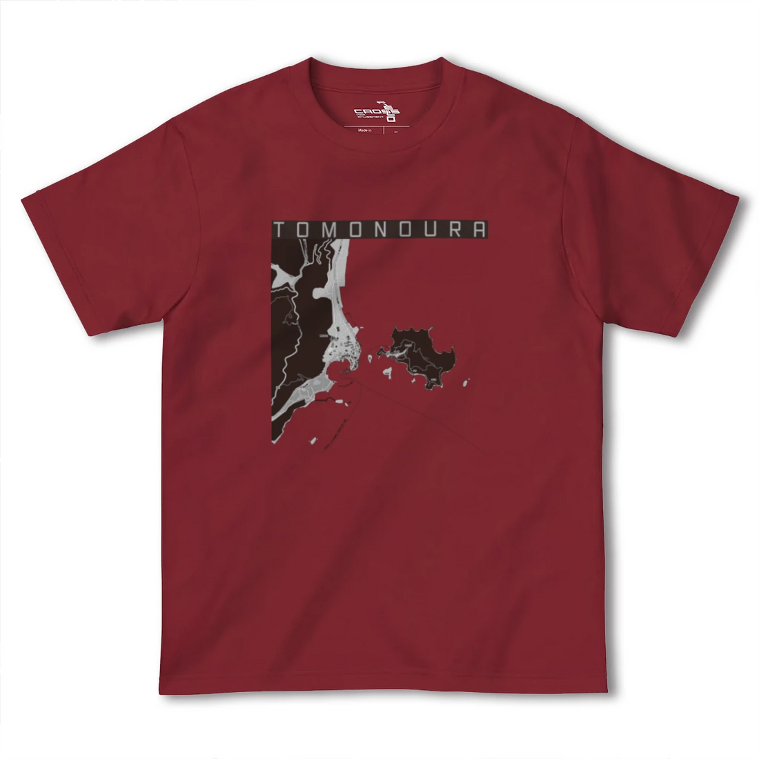 【鞆の浦(広島県)】地図柄ヘビーウェイトTシャツ