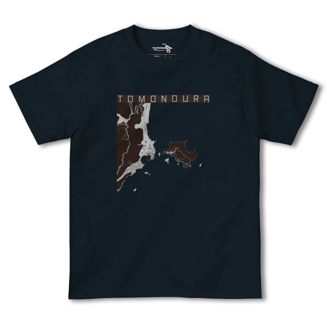 【鞆の浦(広島県)】地図柄ヘビーウェイトTシャツ