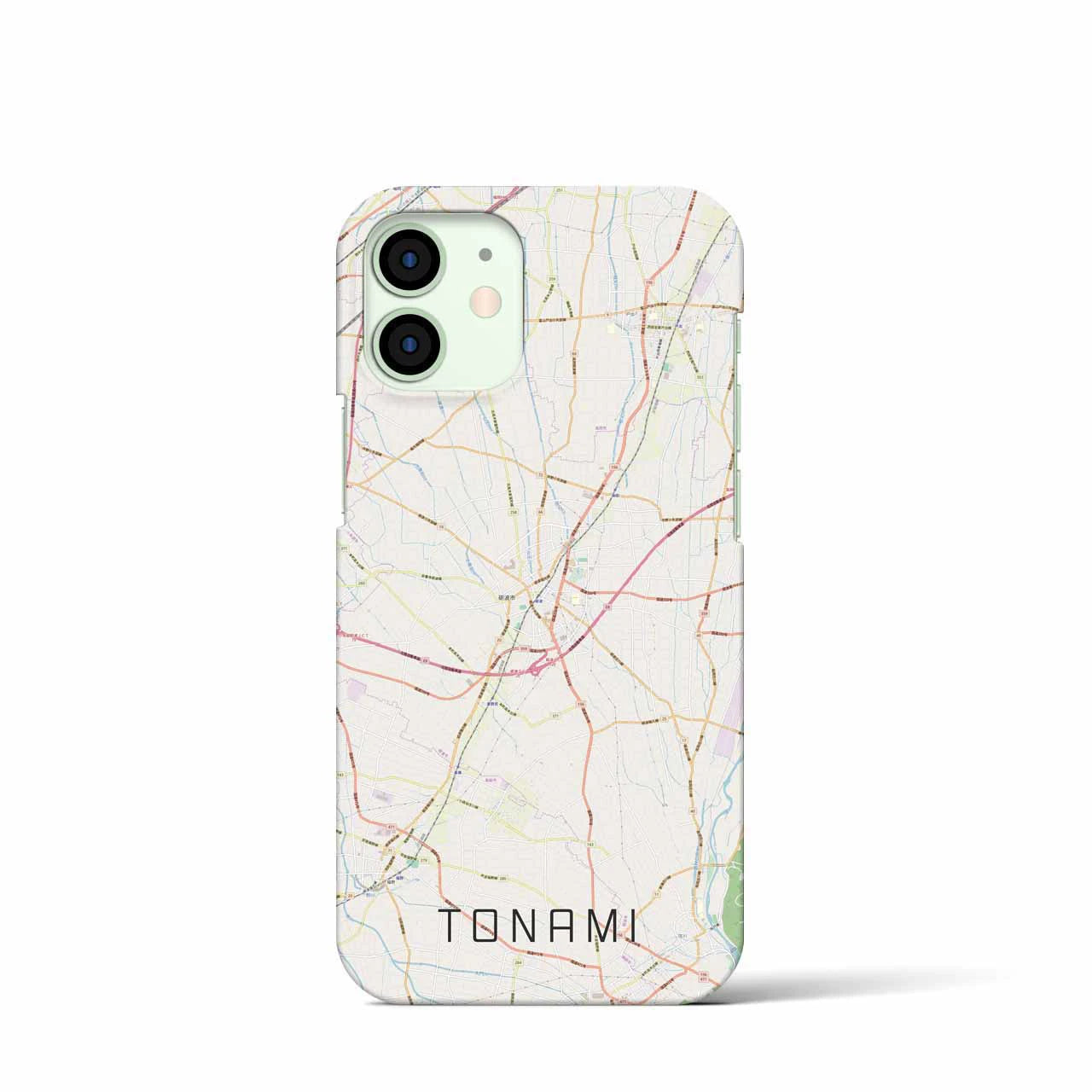 【砺波】地図柄iPhoneケース（バックカバータイプ・ナチュラル）iPhone 12 mini 用