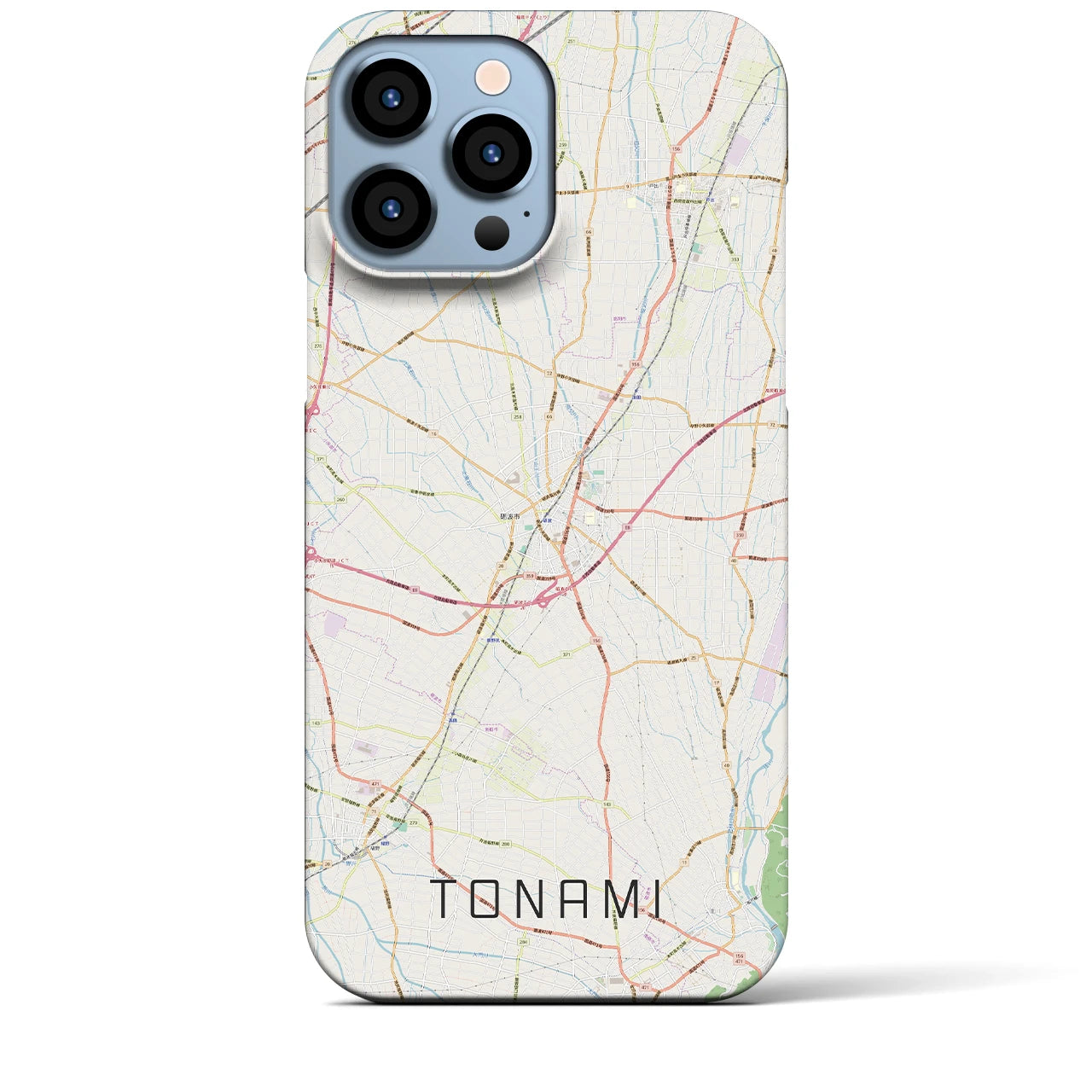 【砺波】地図柄iPhoneケース（バックカバータイプ・ナチュラル）iPhone 13 Pro Max 用