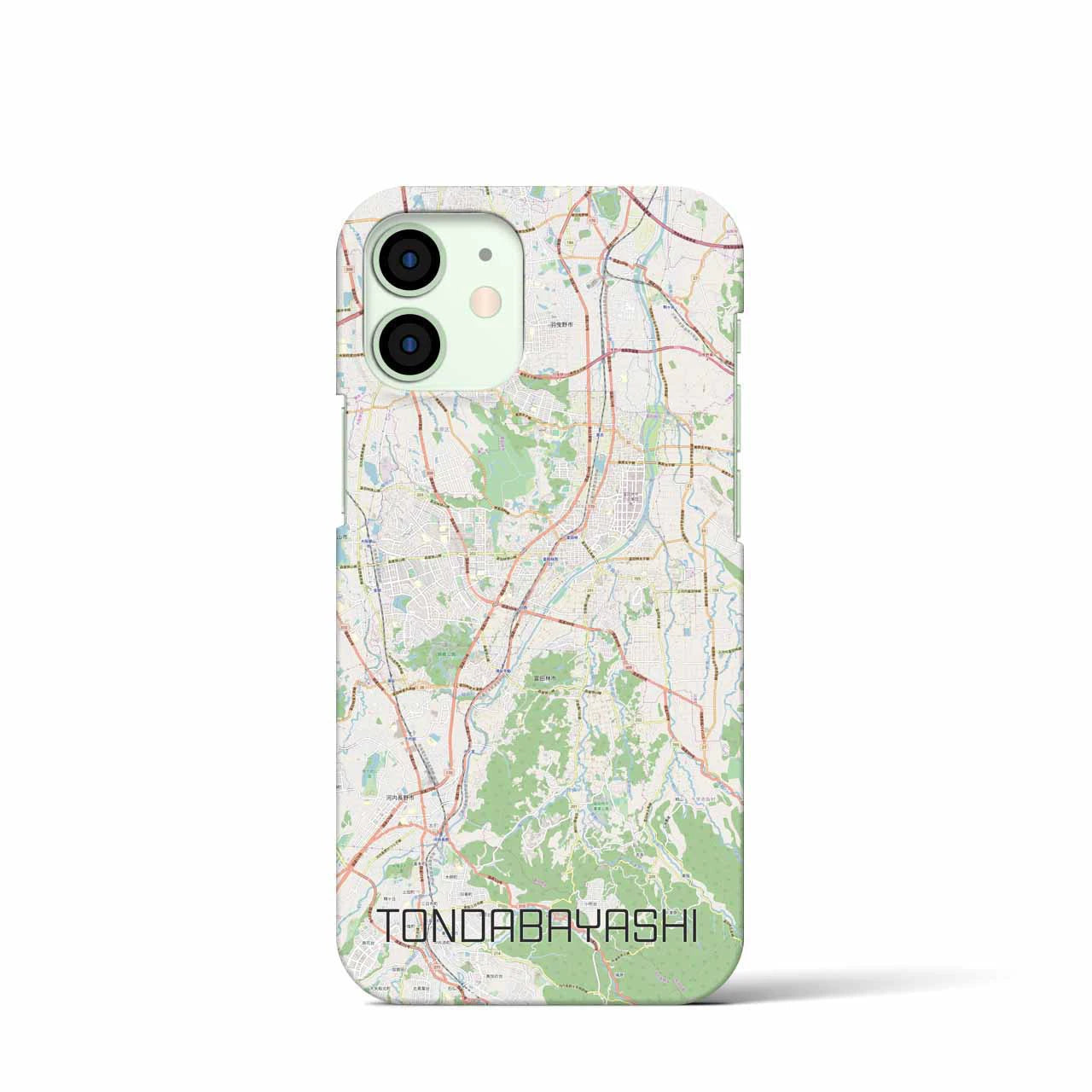 【富田林】地図柄iPhoneケース（バックカバータイプ・ナチュラル）iPhone 12 mini 用