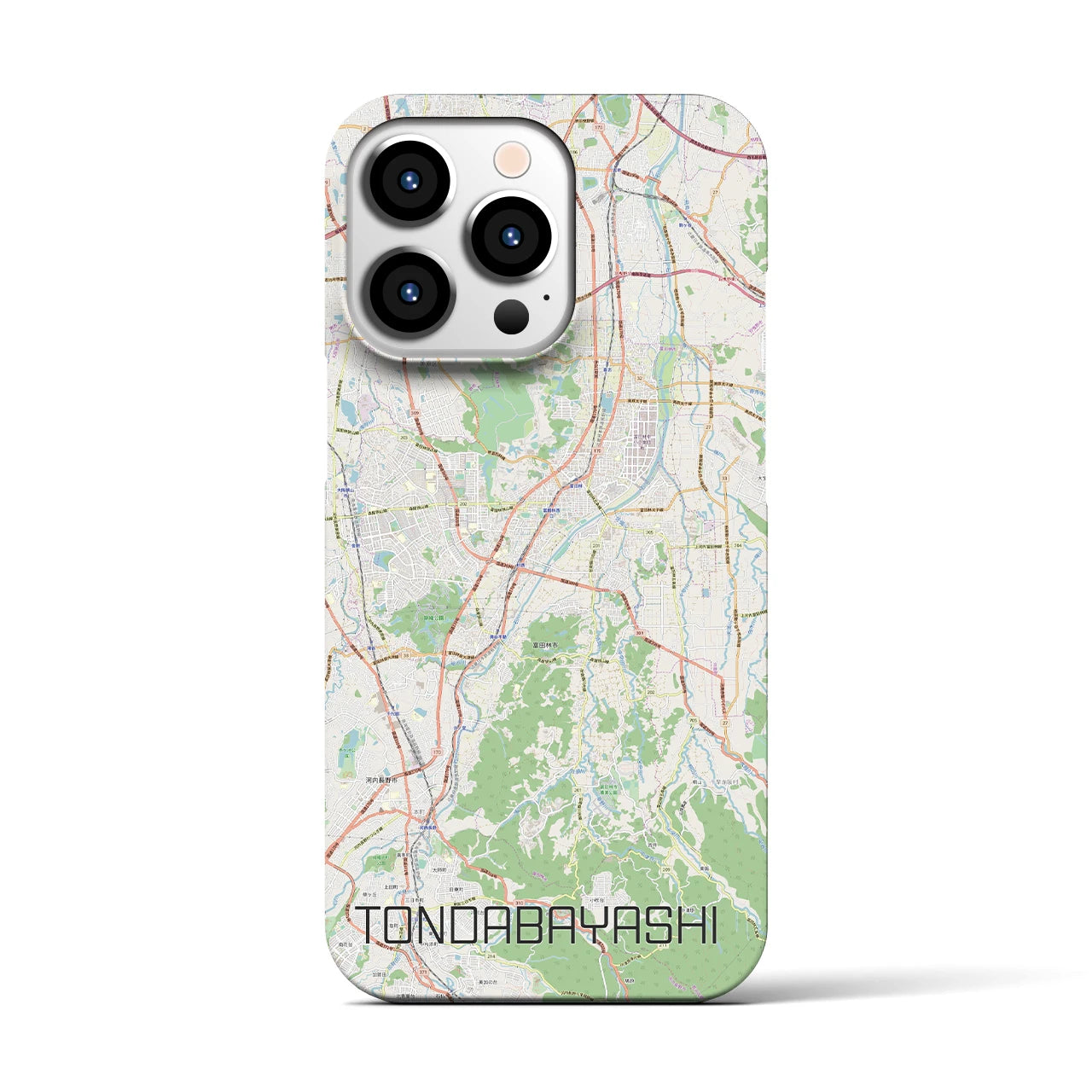 【富田林】地図柄iPhoneケース（バックカバータイプ・ナチュラル）iPhone 13 Pro 用