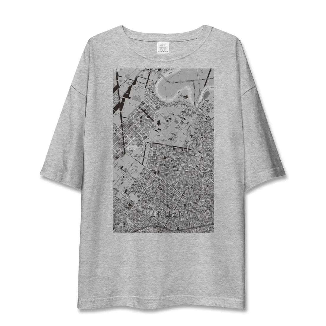 【屯田(北海道)】地図柄ビッグシルエットTシャツ