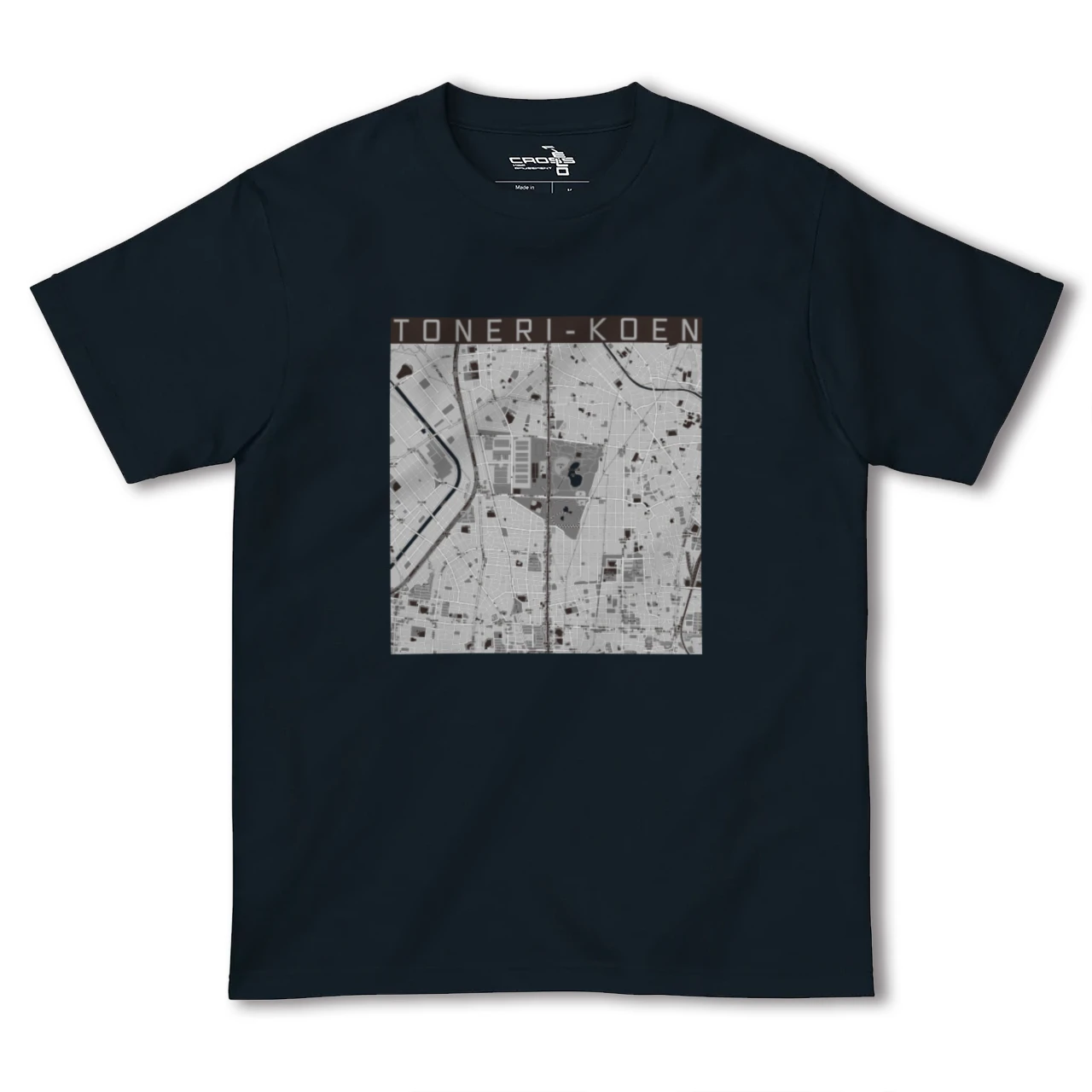 【舎人公園（東京都）】地図柄ヘビーウェイトTシャツ