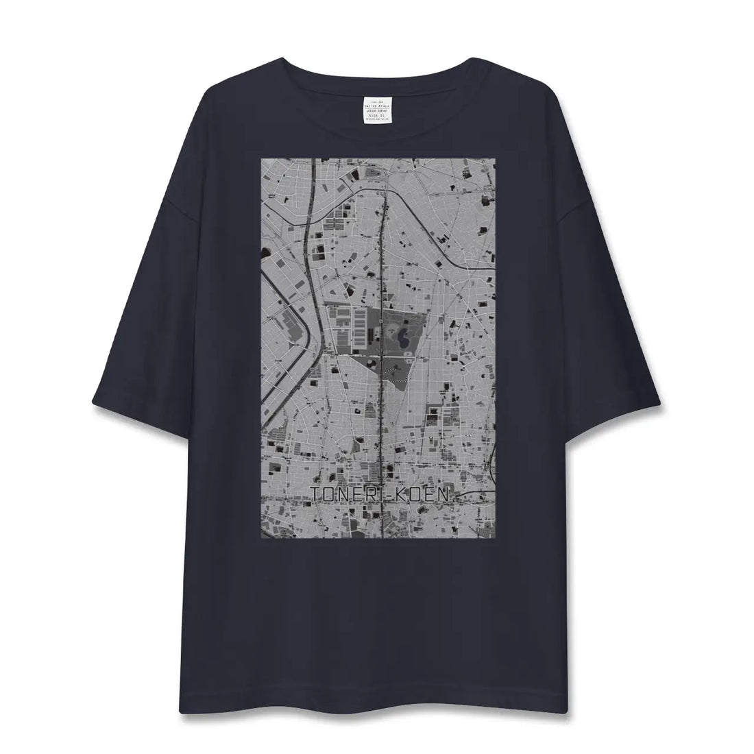 【舎人公園(東京都)】地図柄ビッグシルエットTシャツ
