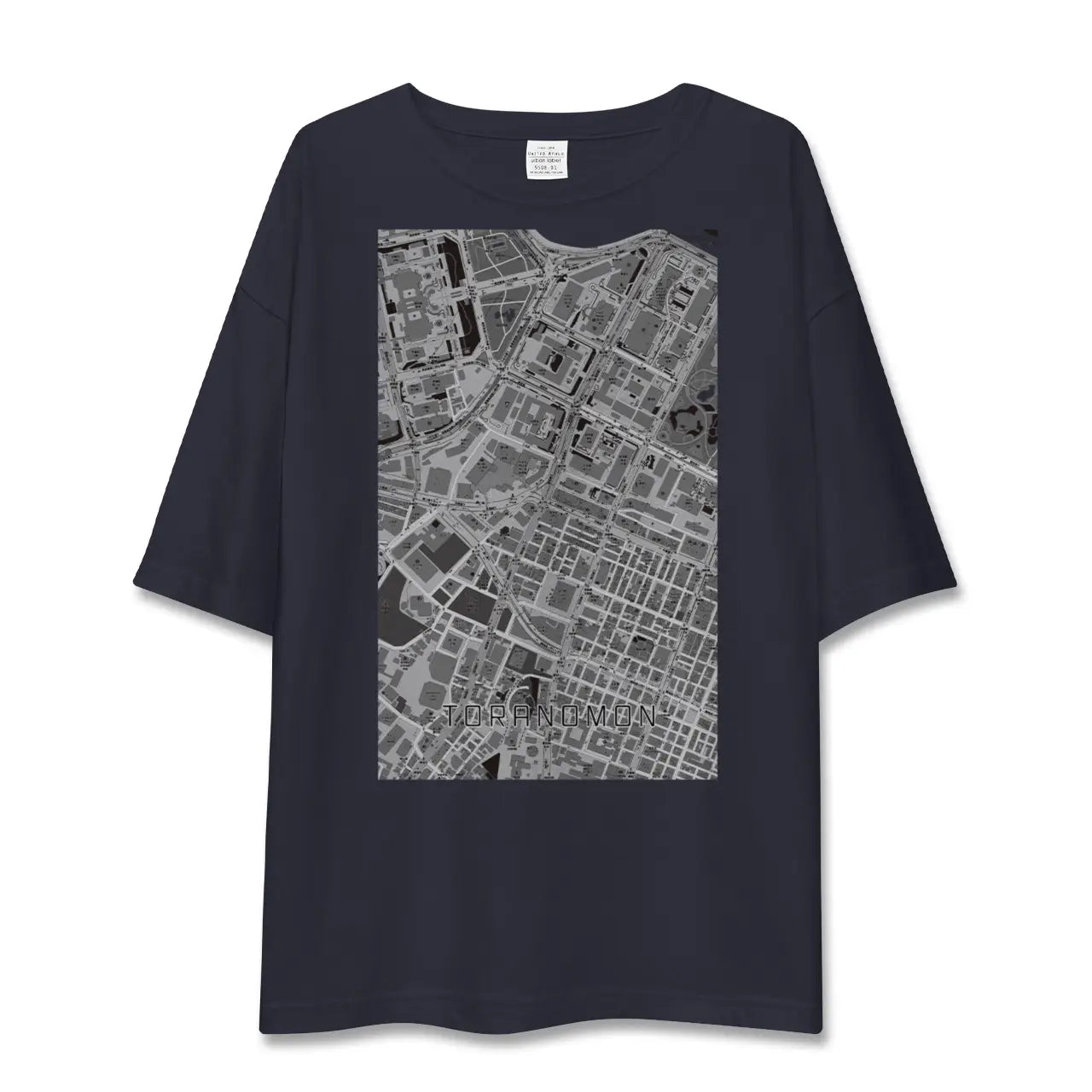 【虎ノ門（東京都）】地図柄ビッグシルエットTシャツ
