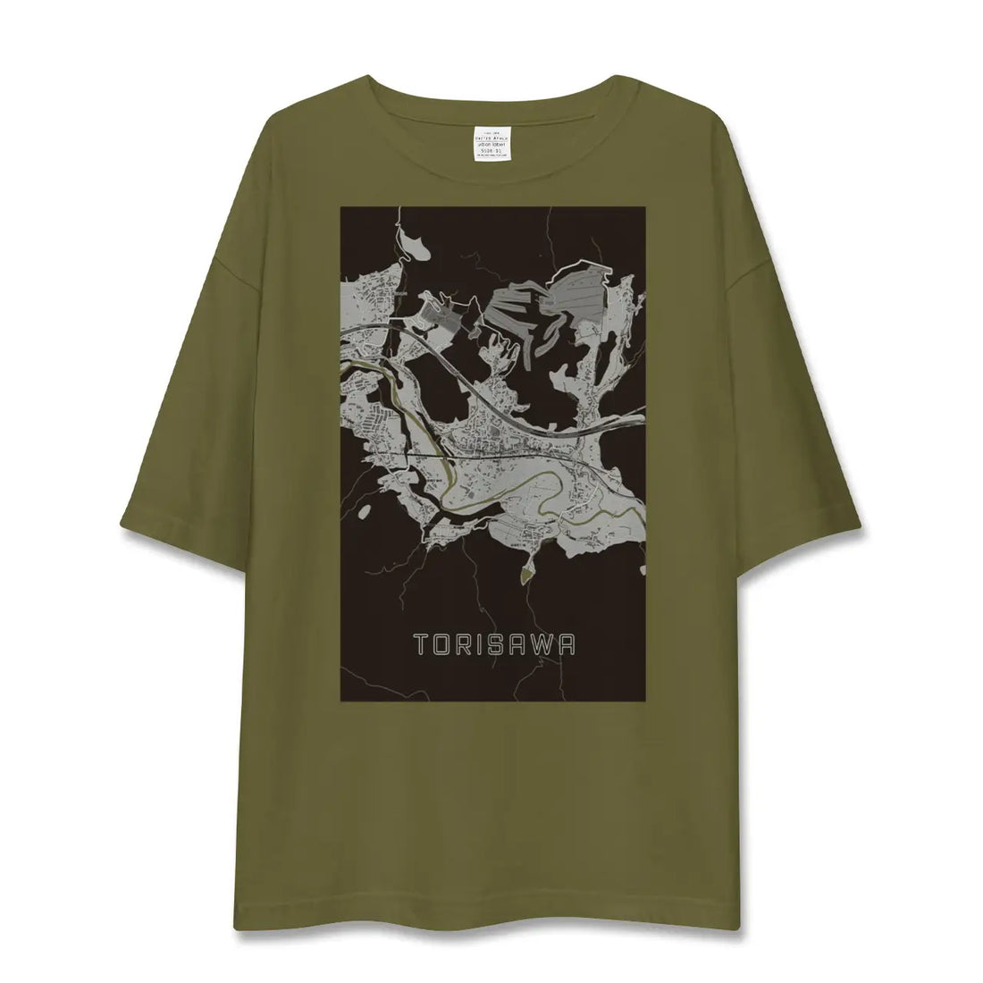 【鳥沢(山梨県)】地図柄ビッグシルエットTシャツ