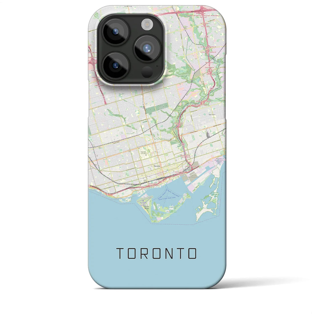 【トロント】地図柄iPhoneケース（バックカバータイプ・ナチュラル）iPhone 15 Pro Max 用