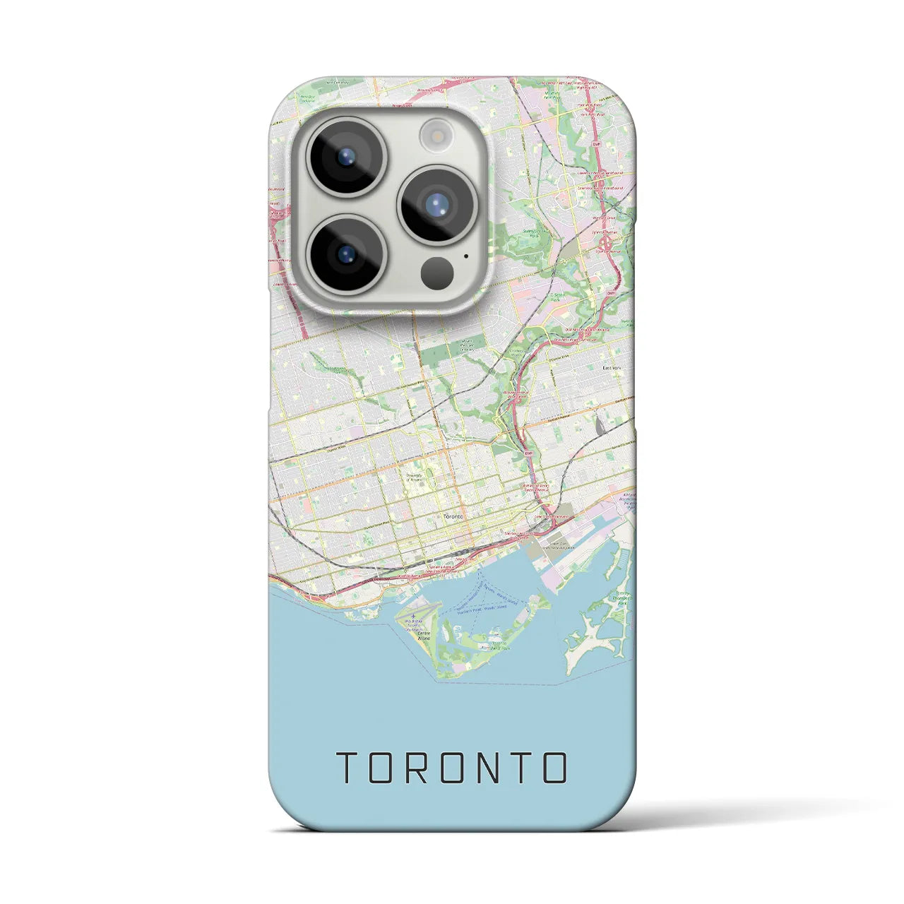 【トロント】地図柄iPhoneケース（バックカバータイプ・ナチュラル）iPhone 15 Pro 用