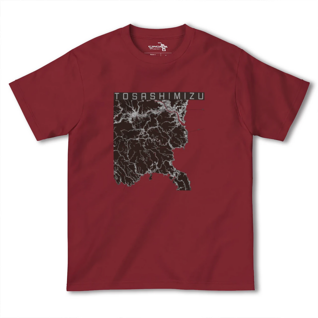 【土佐清水(高知県)】地図柄ヘビーウェイトTシャツ