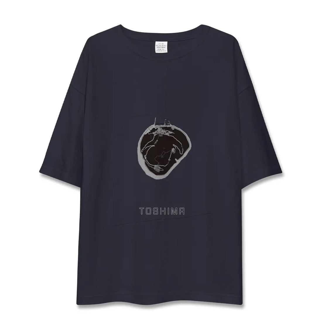 【利島(東京都)】地図柄ビッグシルエットTシャツ