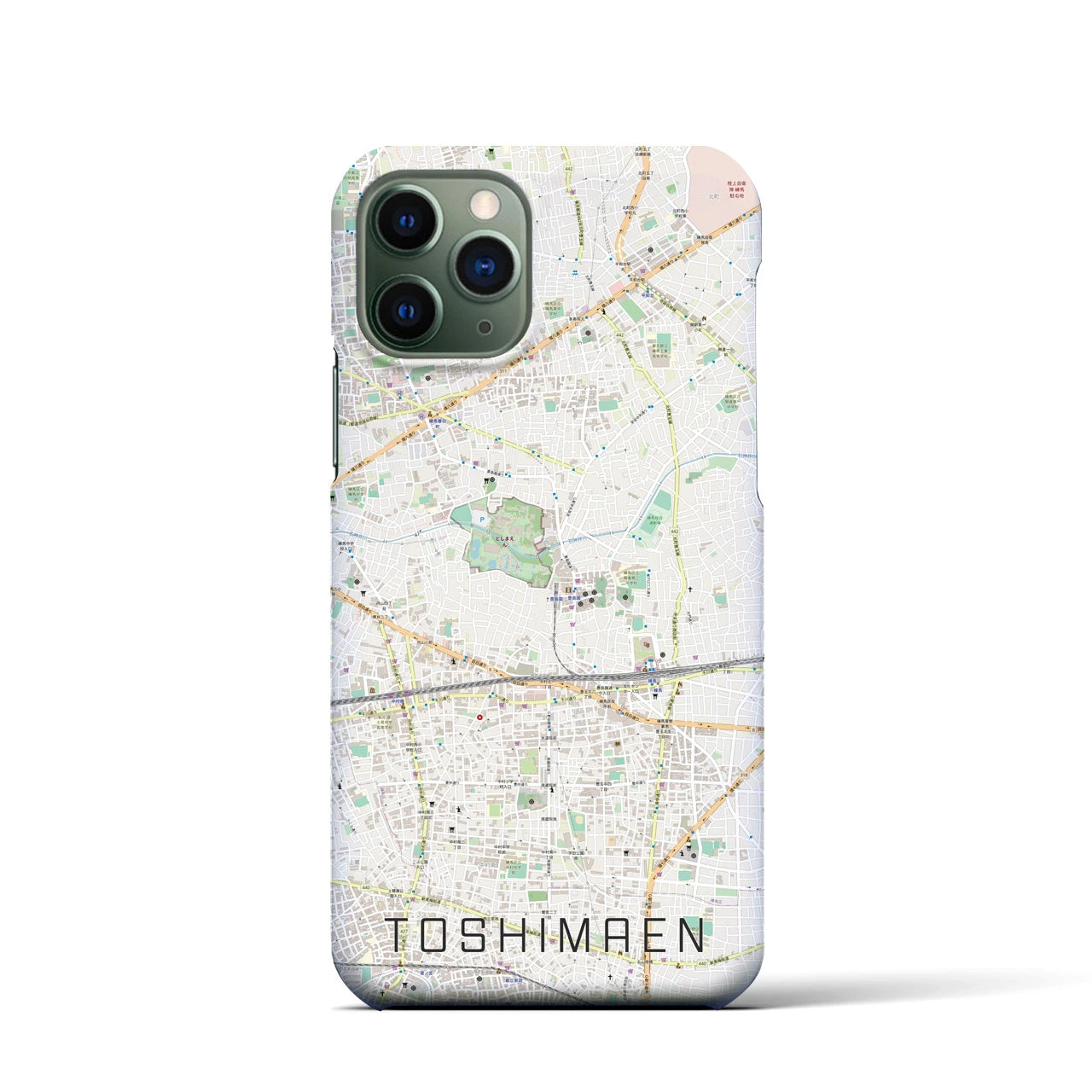 【豊島園】地図柄iPhoneケース（バックカバータイプ・ナチュラル）iPhone 11 Pro 用