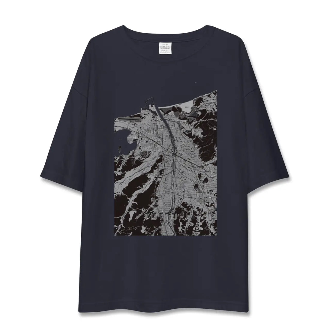 【鳥取（鳥取県）】地図柄ビッグシルエットTシャツ