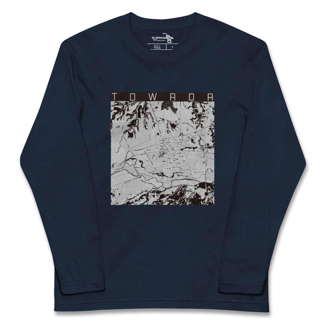 【十和田(青森県)】地図柄ロングスリーブTシャツ