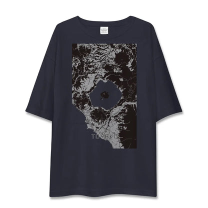 【洞爺湖（北海道）】地図柄ビッグシルエットTシャツ