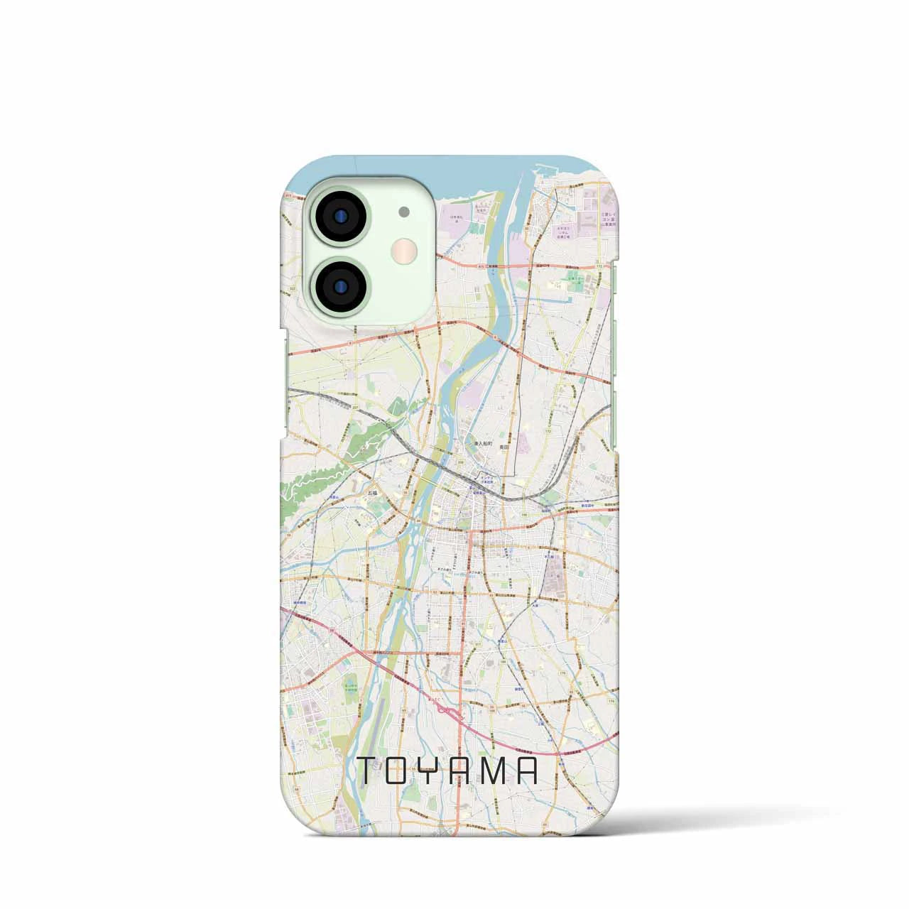 【富山】地図柄iPhoneケース（バックカバータイプ・ナチュラル）iPhone 12 mini 用