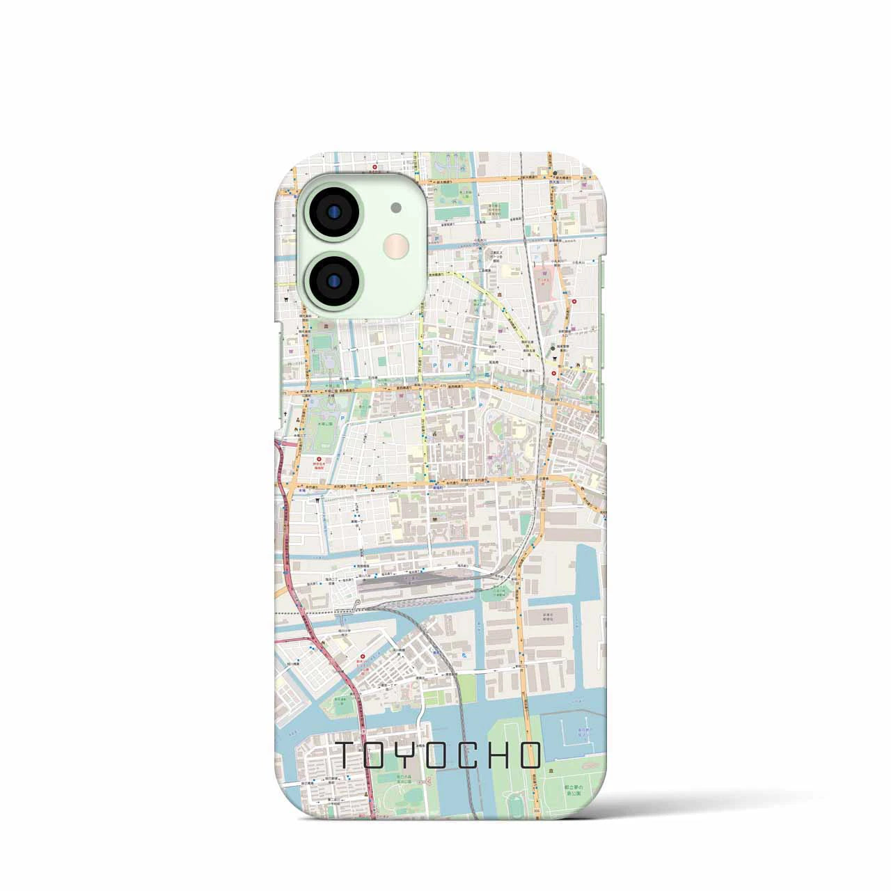 【東陽町】地図柄iPhoneケース（バックカバータイプ・ナチュラル）iPhone 12 mini 用