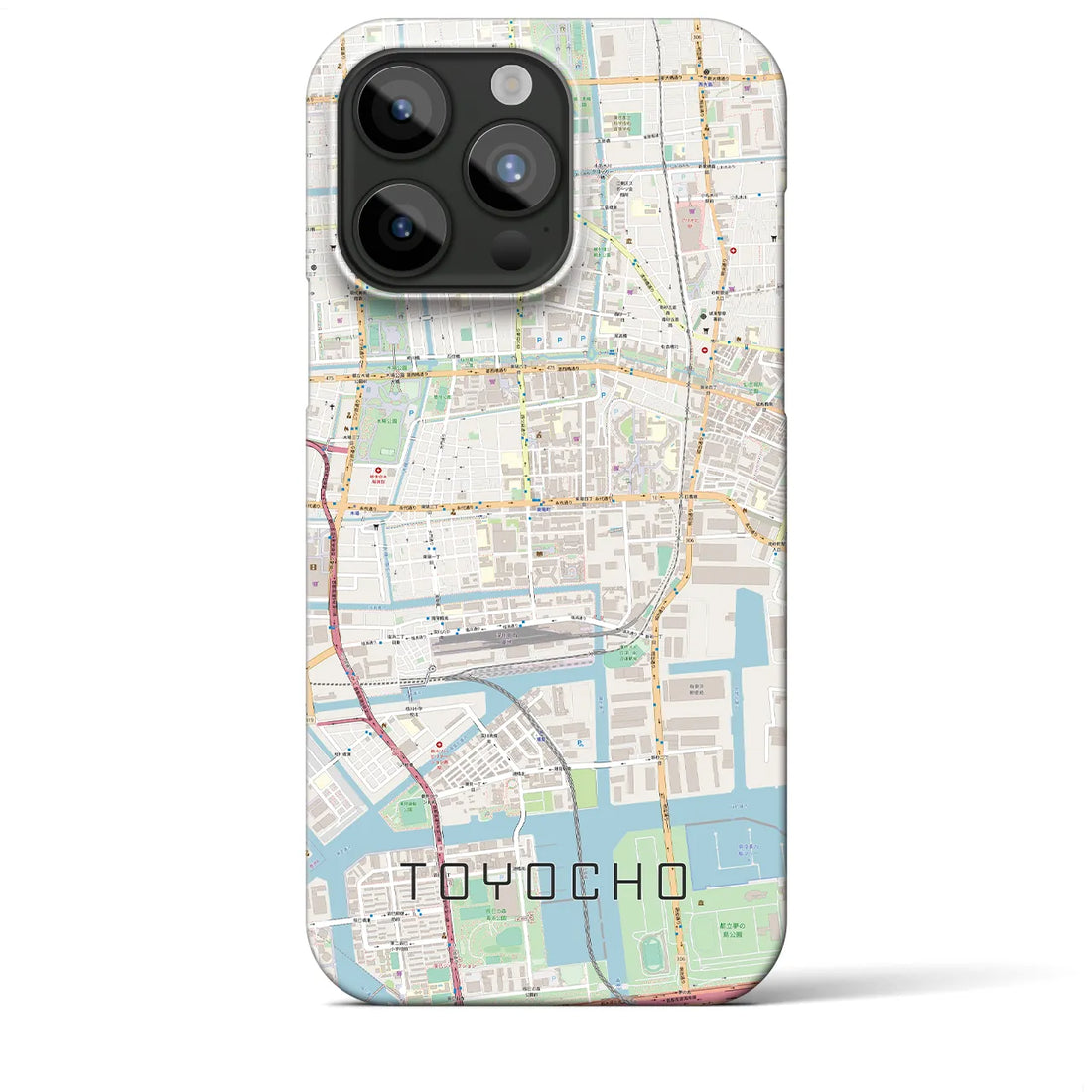 【東陽町】地図柄iPhoneケース（バックカバータイプ・ナチュラル）iPhone 15 Pro Max 用
