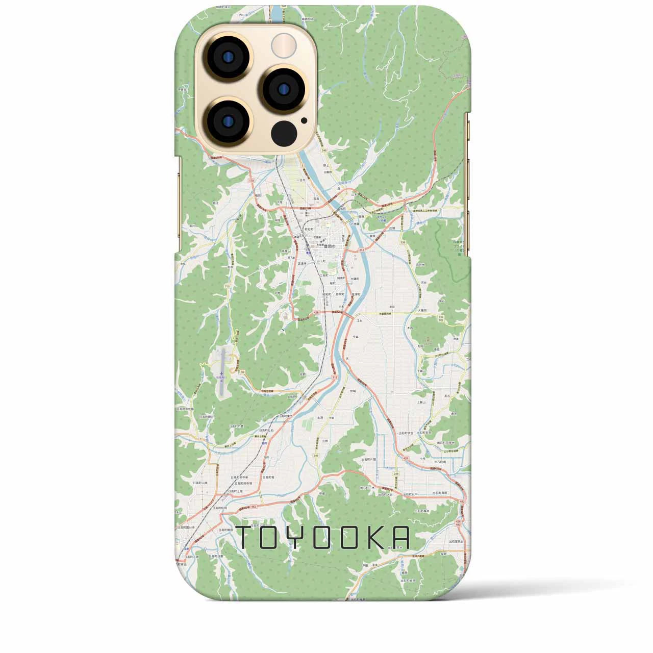 【豊岡】地図柄iPhoneケース（バックカバータイプ・ナチュラル）iPhone 12 Pro Max 用