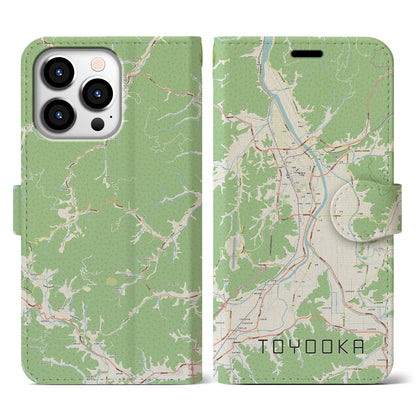 【豊岡（兵庫県）】地図柄iPhoneケース（手帳タイプ）ナチュラル・iPhone 13 Pro 用